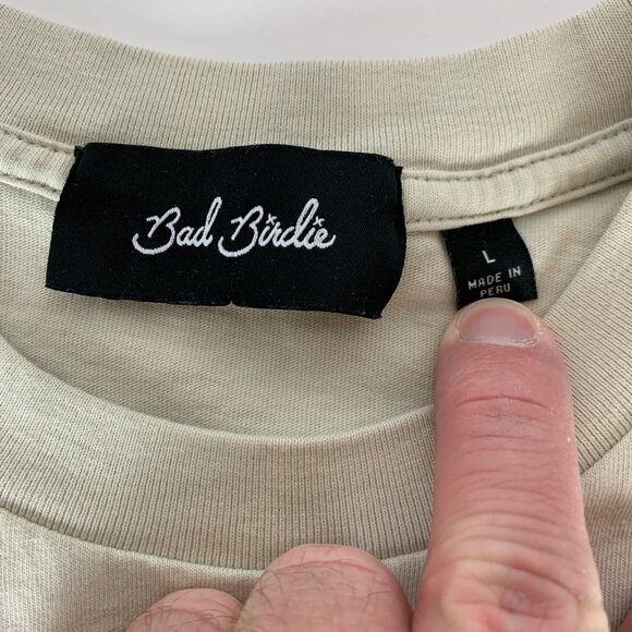 Bad Birdie Beige Desert Golf Social Club Short Sleeve Crewneck Shirt Mens Large - Picture 3 of 6